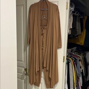 1. State Tan jogger Pants & Duster Set